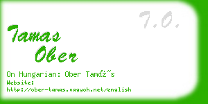 tamas ober business card